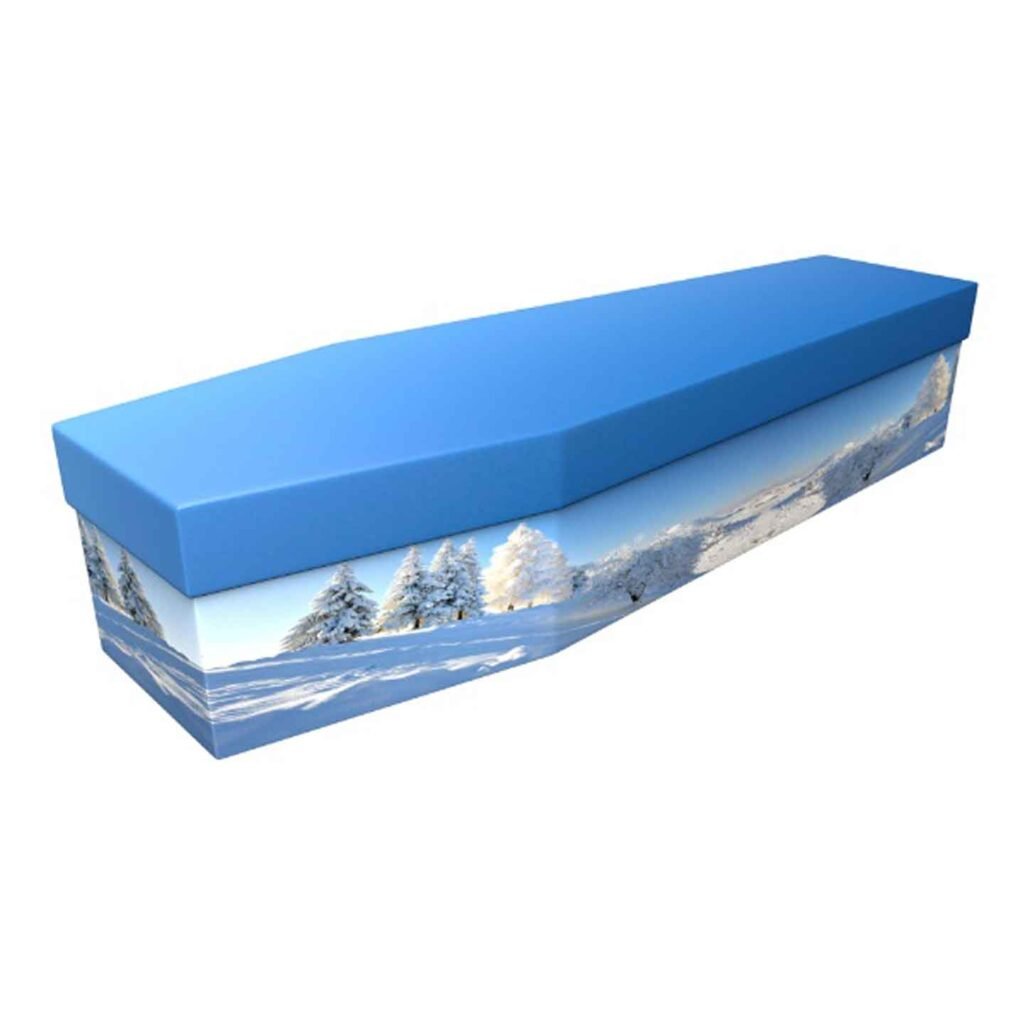 Winter Landscape Cardboard Coffin