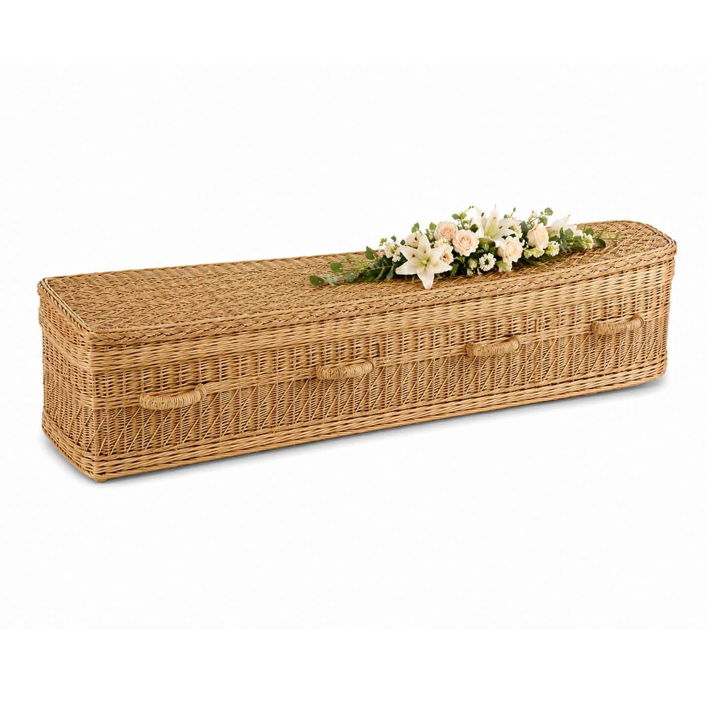 Natural Decorative Wicker Coffin