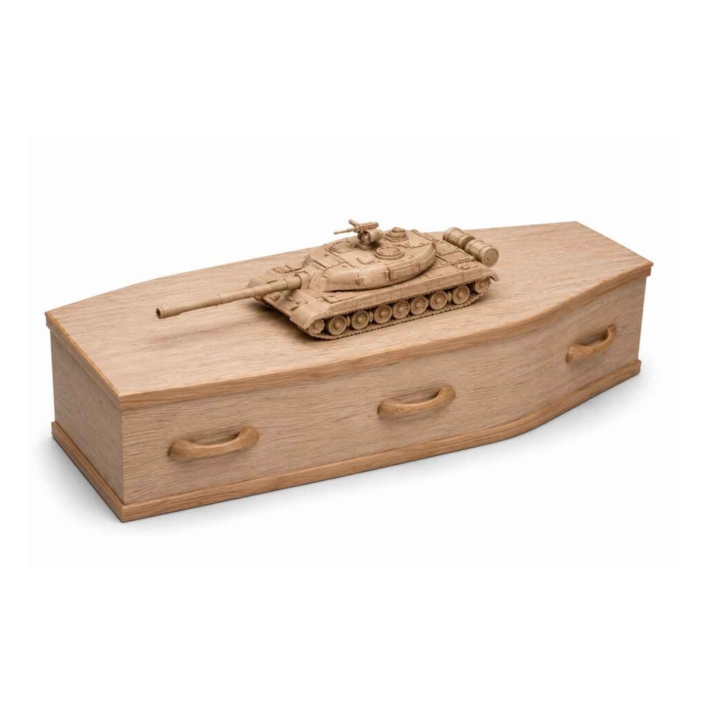Personalized memorial coffin design by Peynaro