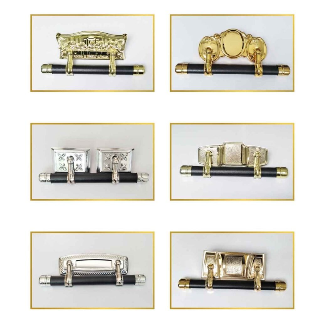 Plastic Casket Handles with Decorative Backplates