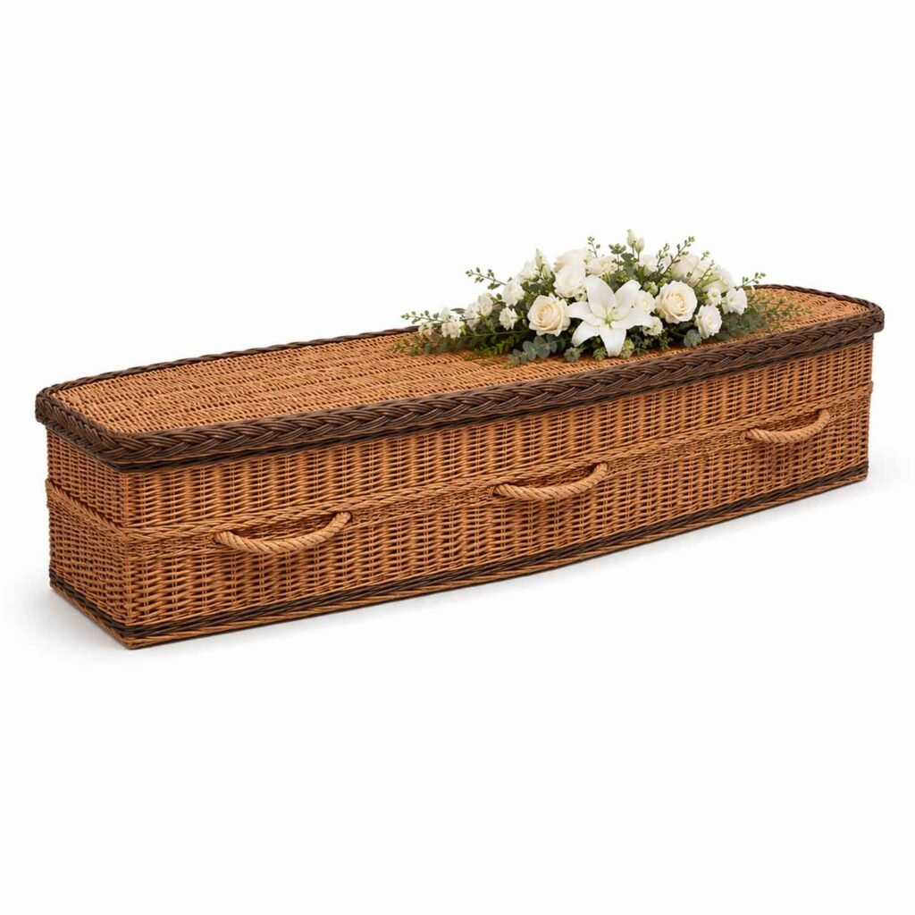 Natural Wicker Coffin