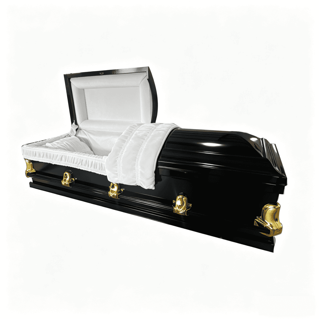 American Style Black Wood Casket
