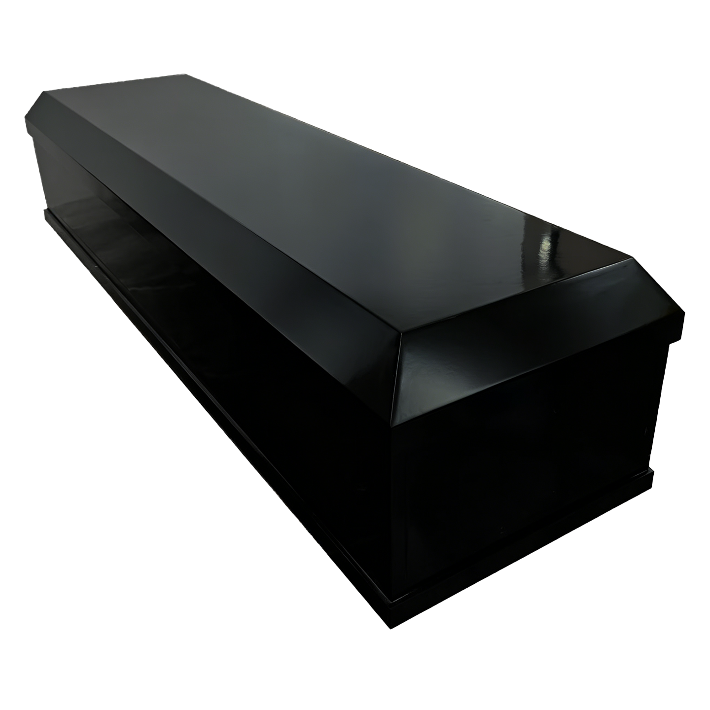 European Style Black Wood Coffin