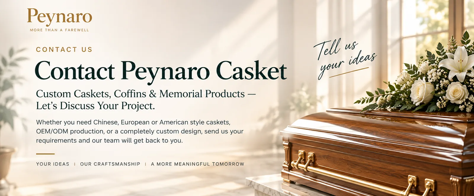 Contact Peynaro Casket and Coffin Manufacturer